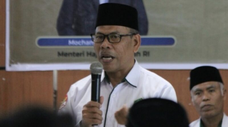 Foto: Kepala Kemenag KSB saat membuka kegiatan manasik calon jemaah haji KSB (kemenag KSB)