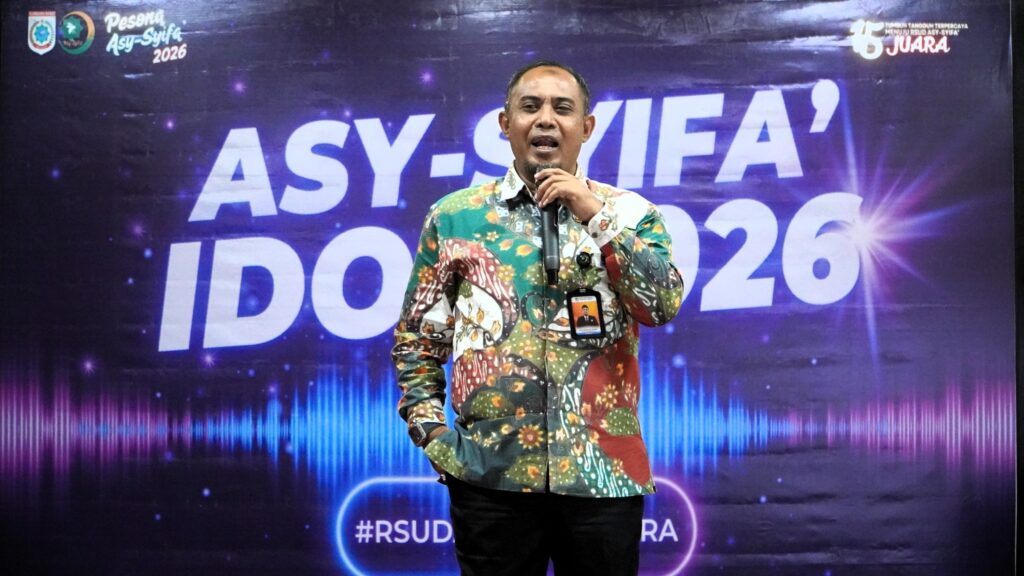 Foto: Direktur RSUD Asy-Syifa’ Sumbawa Barat, Andy Suhaeri, saat membuka Final Asy-Syifa’ Idol 2026