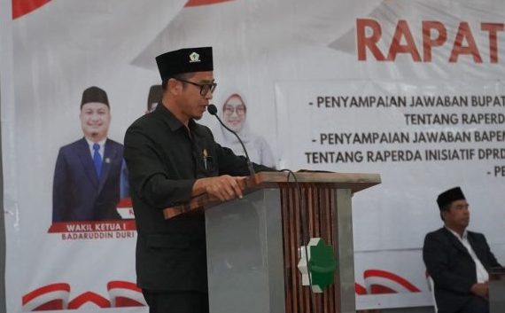 Foto: Juru bicara Badan Pembentukan Peraturan Daerah (Bapemperda) DPRD KSB, H. Basuki AR.