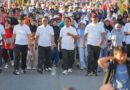 Foto: Jalan Sehat dan Senam Santai saat peringatan Hari Pendidikan Nasional (Hardiknas) 2026 di kompleks perkantoran KTC