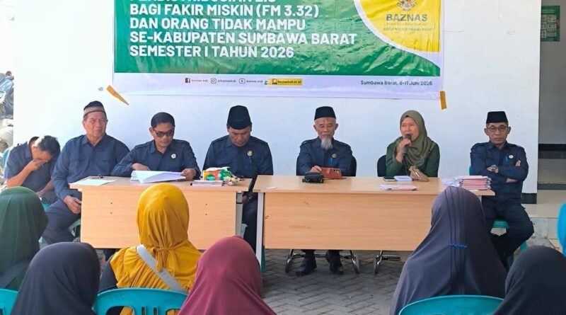 Foto: Penyaluran bantuan Fakir Miskin (FM) 3.32 Semester I Tahun 2026 kepada 1.138 KK oleh Baznas KSB.