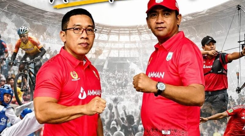 Foto: Ketua KONI KSB, Andi Laweng (kanan). Sekjen KONI KSB, Mars Anugerainsyah (kiri)