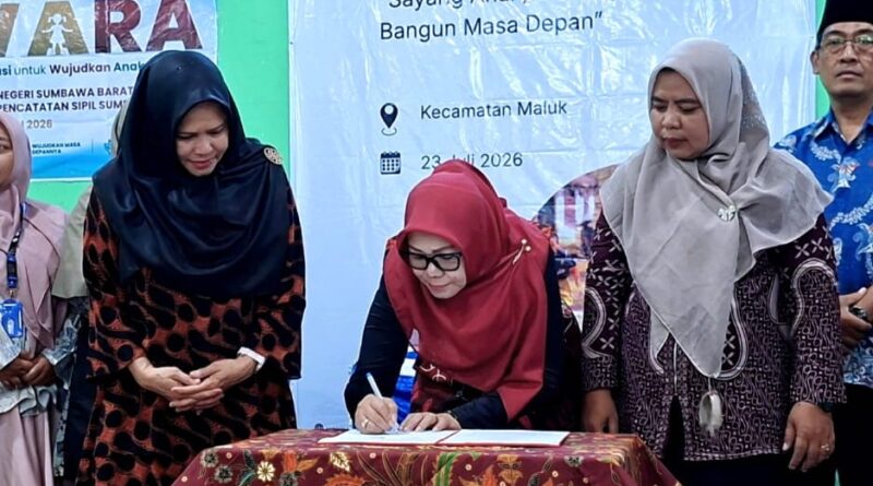 Foto: Perjanjian Kerja Sama (PKS) Pemerintah KSB dengan TK H.I Al-Ikhlas Bukit Damai