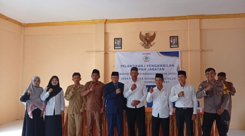 Foto: Pelantikan BPD Desa Desaloka, Seteluk.