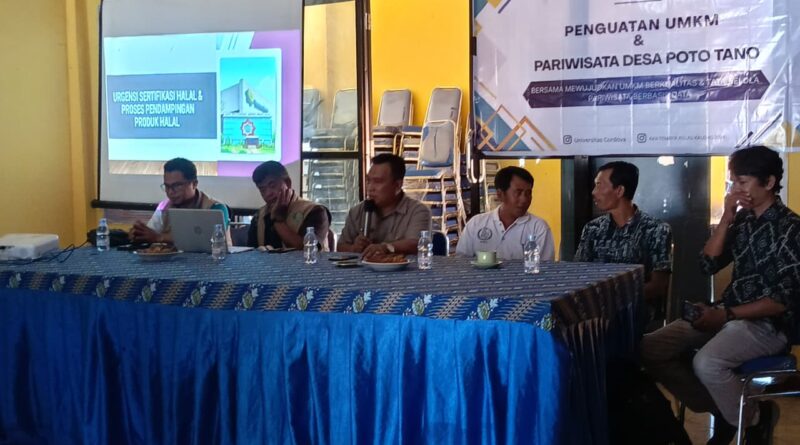 Foto: Pelatihan UMKM di Poto Tano, oleh KKNT Pulau Kalong.