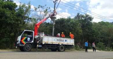 Foto: Perbaikan PJU Pakirum, Dishub KSB