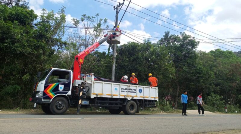 Foto: Perbaikan PJU Pakirum, Dishub KSB