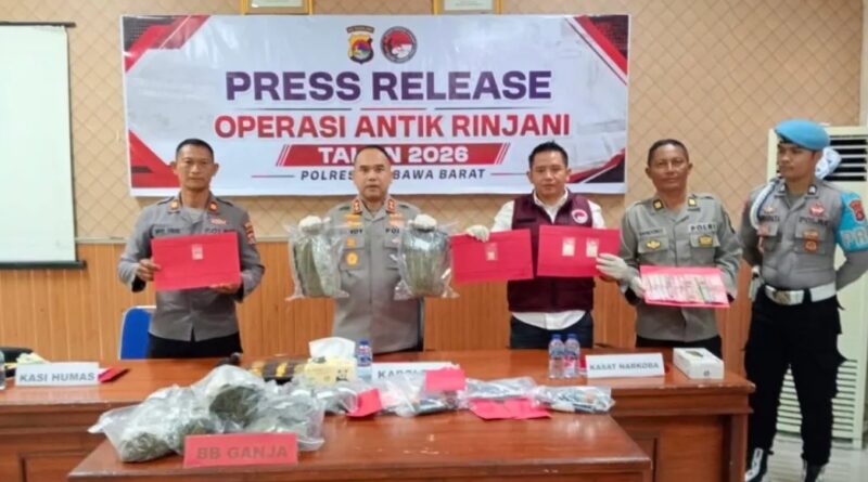 Foto: Konferensi pers Operasi rinjani 2026, Polres KSB.