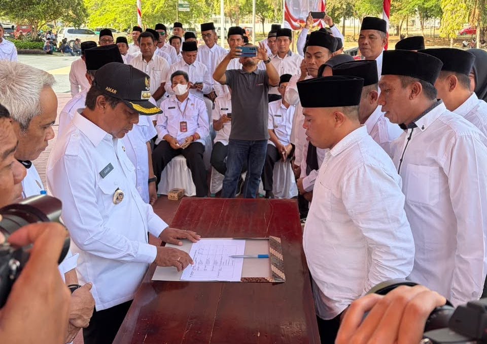 Foto: Deklarasi Pilkades Damai (dok. DPMD KSB)
