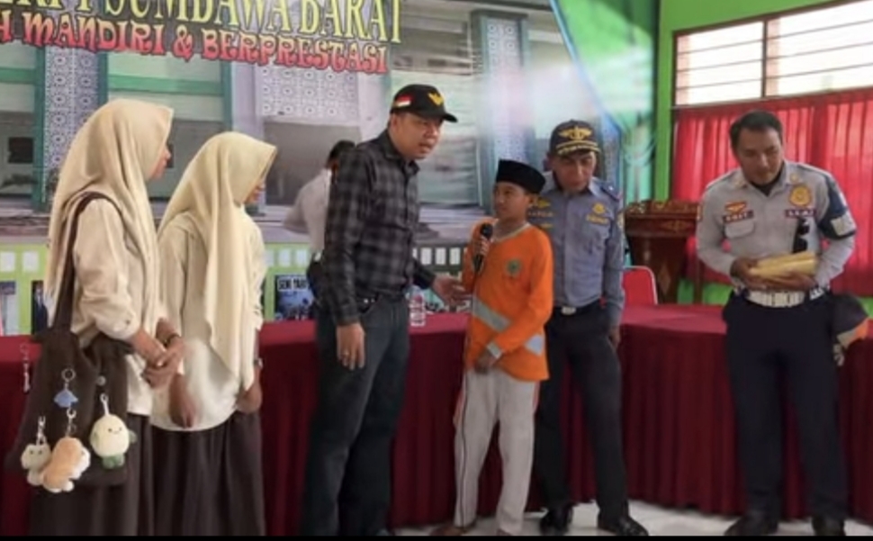 Foto: Sosialisasi Dishub KSB ke MTsN 1 Taliwang.