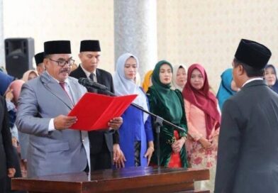 Foto: Pengambilan sumpah jabatan Pejabat Manajerial lingkup pemerintah KSB. (dok. BKPSDM KSB)