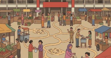 Foto: Ilustrasi Pasar Seketeng Sumbawa (AI llustration by Media KSB)