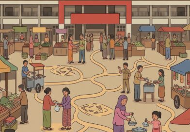 Foto: Ilustrasi Pasar Seketeng Sumbawa (AI llustration by Media KSB)