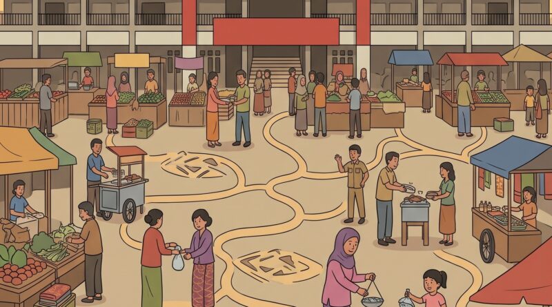 Foto: Ilustrasi Pasar Seketeng Sumbawa (AI llustration by Media KSB)