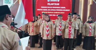 MEDIAKSB - Pelantikan Kwarcab Gerakan Pramuka Sumbawa Barat masa bakti 2026–2031.