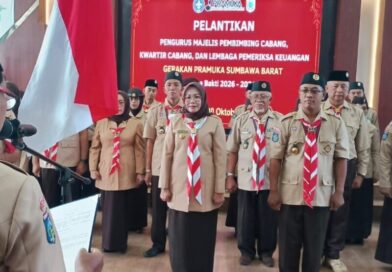 MEDIAKSB - Pelantikan Kwarcab Gerakan Pramuka Sumbawa Barat masa bakti 2026–2031.