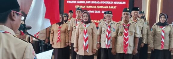 MEDIAKSB - Pelantikan Kwarcab Gerakan Pramuka Sumbawa Barat masa bakti 2026–2031.